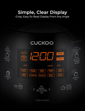 CUCKOO high-pressure rice cooker pressure lid with secure seal.