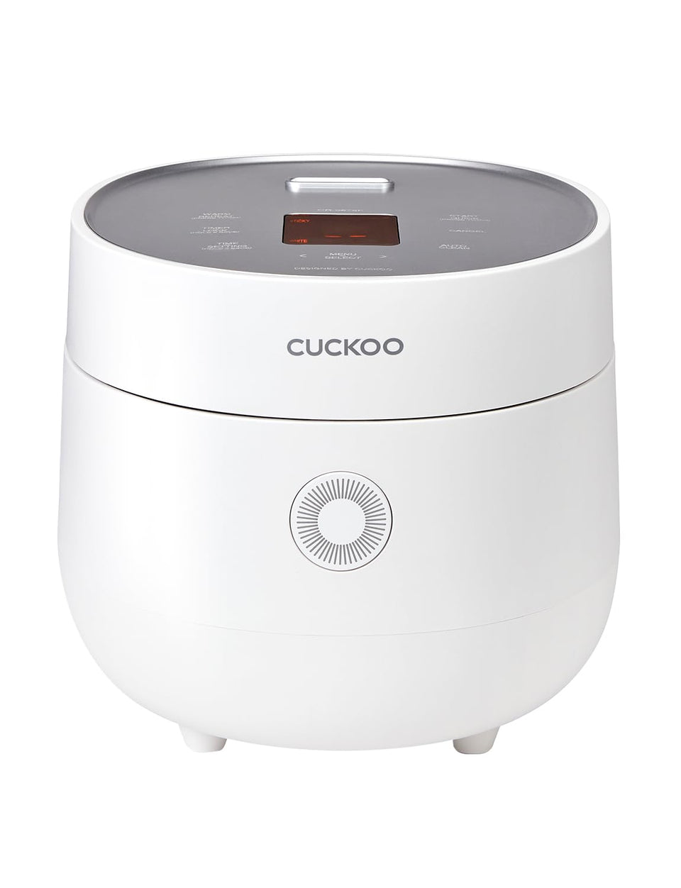 CUCKOO Micom Rice Cooker displaying 6-cup uncooked rice ready to cook