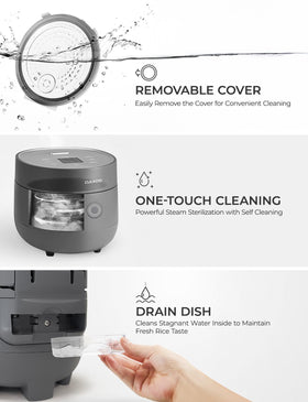 CUCKOO Micom auto-clean saves time and keeps the pot tidy