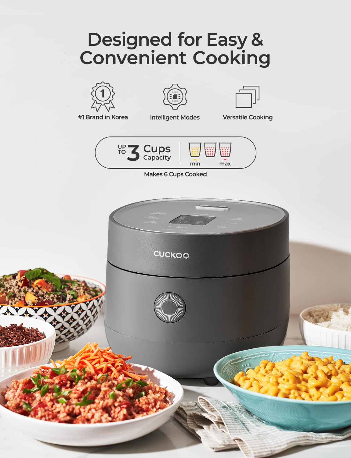 CUCKOO Micom nonstick inner pot for effortless cleaning after cooking
