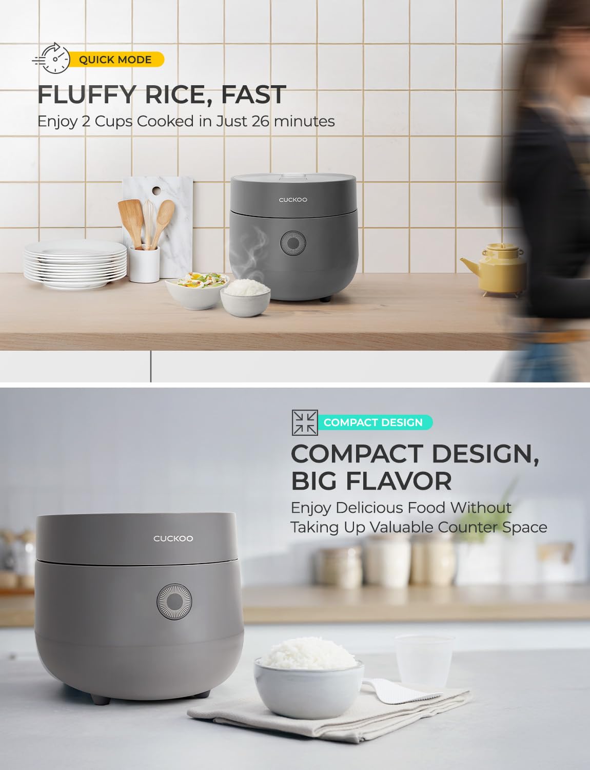 CUCKOO Micom quick rice mode speeds up meal prep
