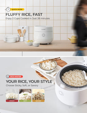 CUCKOO Micom Rice Cooker quick white rice mode in action