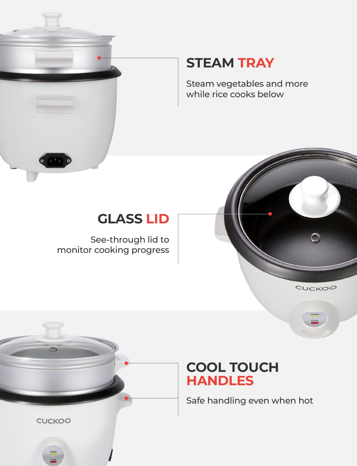 CUCKOO rice cooker on counter ready for meals.