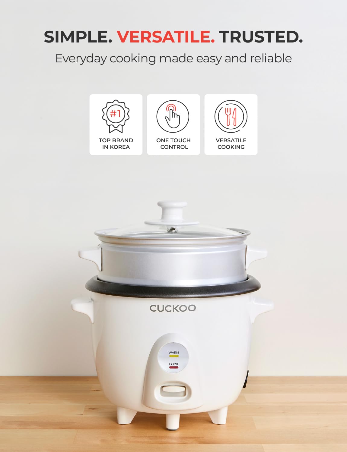 CUCKOO One Touch Rice Cooker inner pot with nonstick coating for easy cleaning.