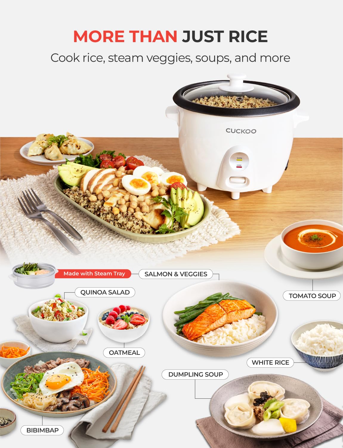 CUCKOO nonstick inner pot simplifies cleaning after meals.