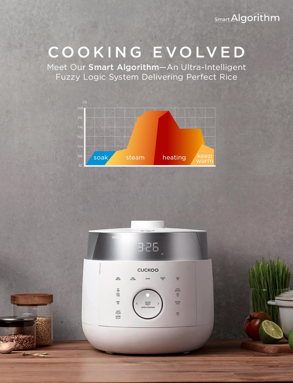 CUCKOO twin pressure rice cooker induction heating delivers fast, even cooking