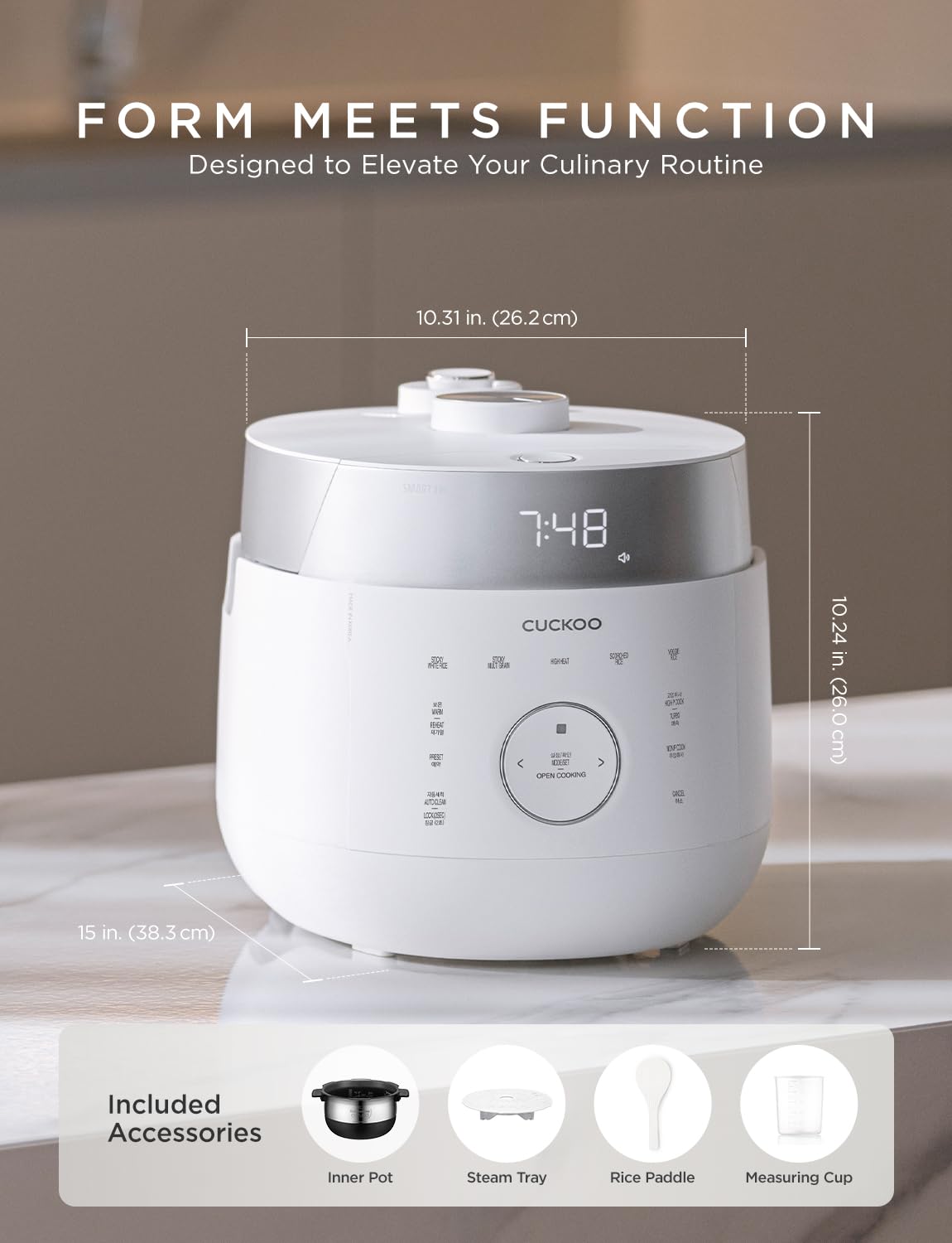 CUCKOO twin pressure rice cooker porridge mode for creamy breakfasts