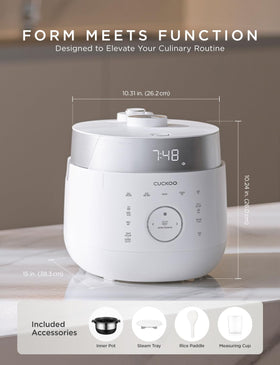 CUCKOO twin pressure rice cooker porridge mode for creamy breakfasts