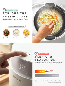 CUCKOO twin pressure rice cooker voice guide supports easy operation