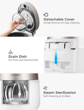 CUCKOO Twin Pressure Rice Cooker’s voice guide supports hands-free operation