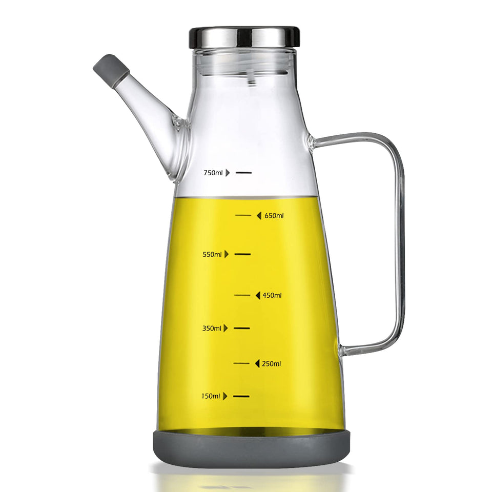 Cucudoner oil dispenser 750ml bottle with drip-free spout for mess-free pouring.