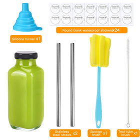 CUCUMI long-handled sponge brush helps clean bottle bottoms.