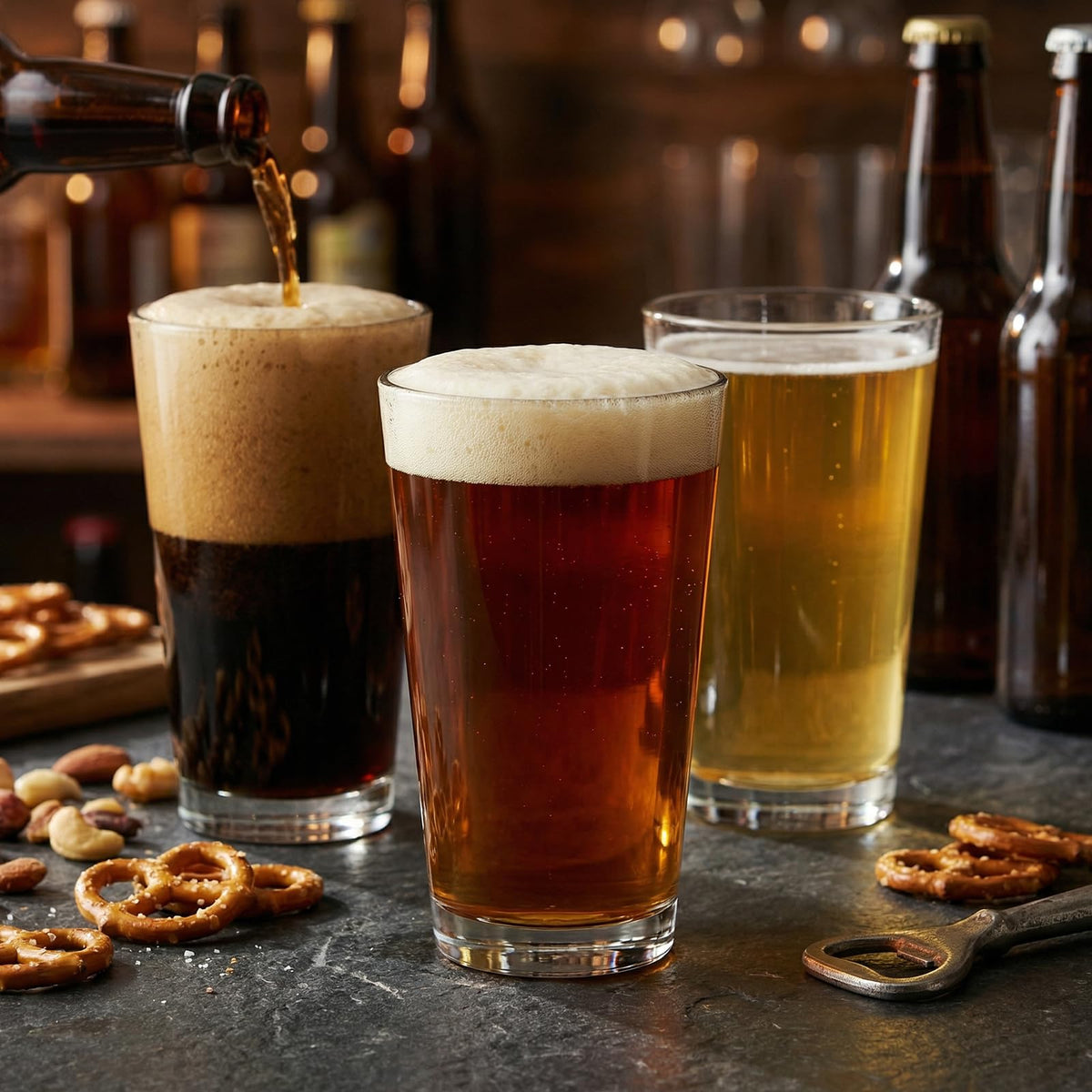 CUCUMI pint glasses 16oz durable lead-free for long-lasting service.