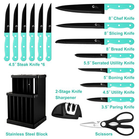 CuCut knife set ready for daily home cooking tasks.