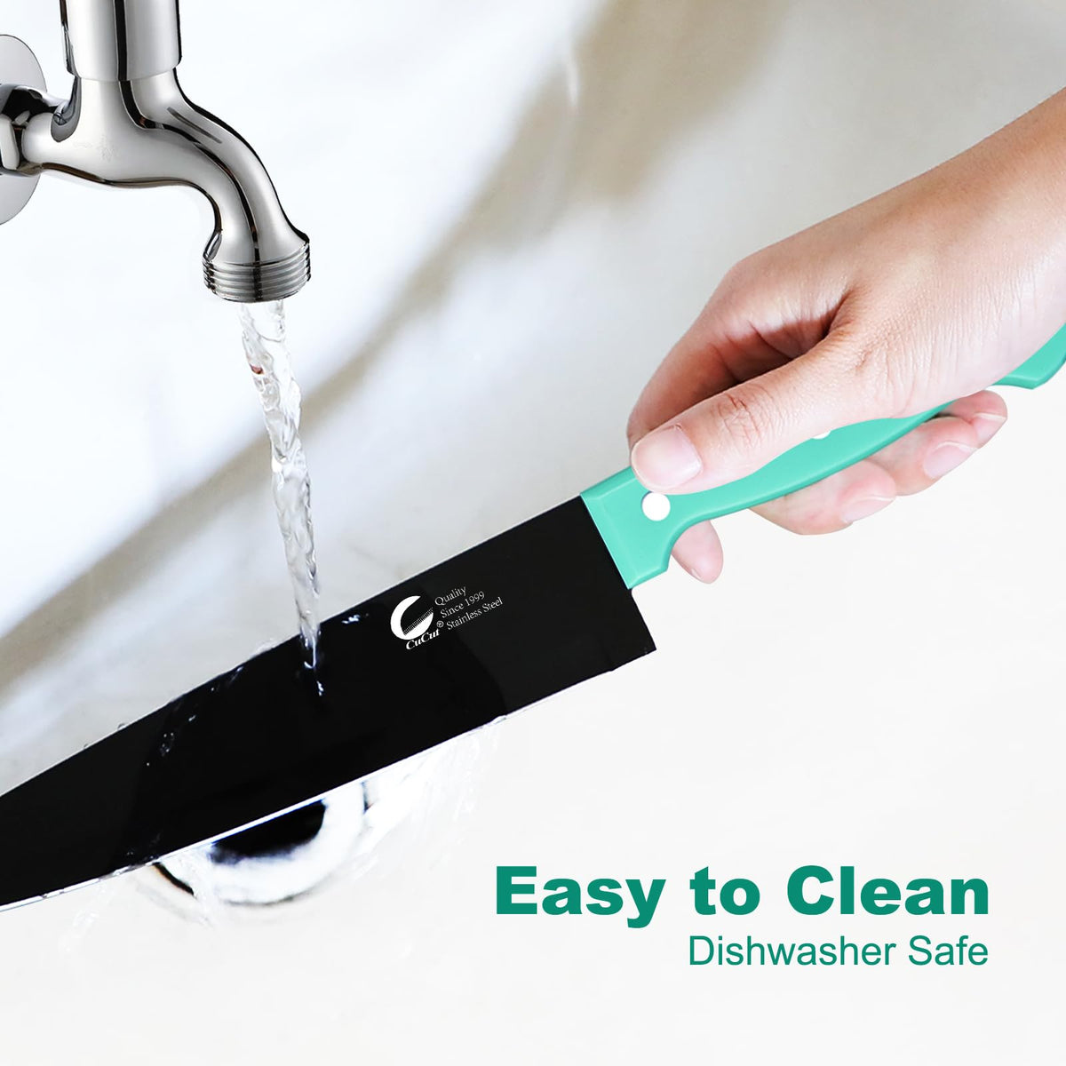 CuCut non-stick coating reduces sticking, easing cleaning.