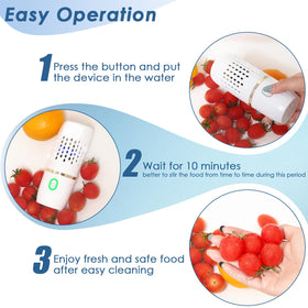 Portable washer fits in sinks and bags for on-the-go use.