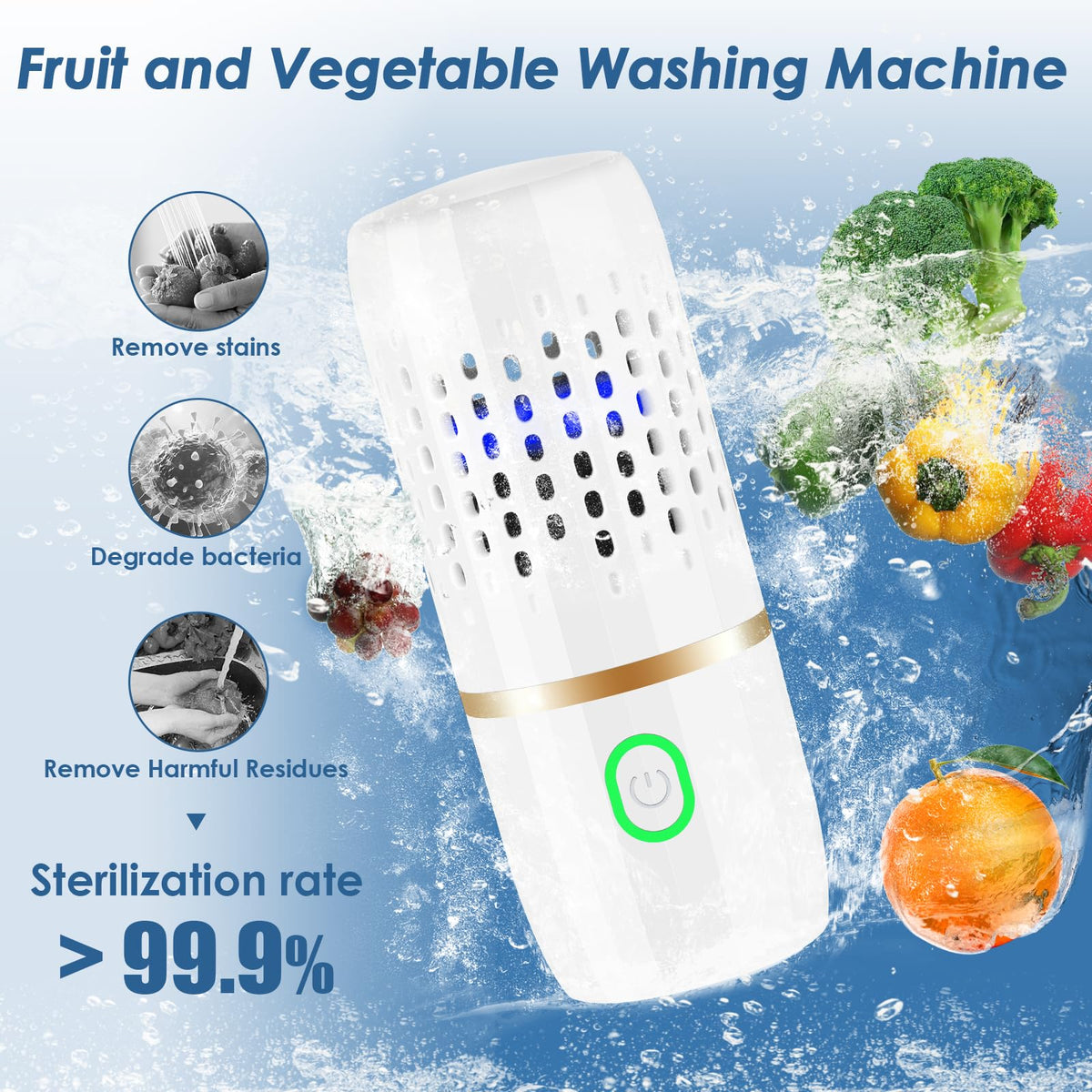 Cudinham purifier shows a green light indicator signaling ready mode.