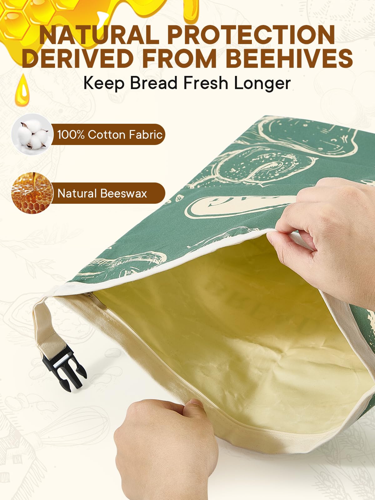CUIJIALAHA separable liner detail enables easy cleaning and air drying.
