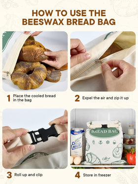 CUIJIALAHA elegant patterned bread bag in a modern kitchen setting