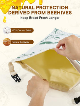 CUIJIALAHA sourdough storage bag showing roomy interior for bread