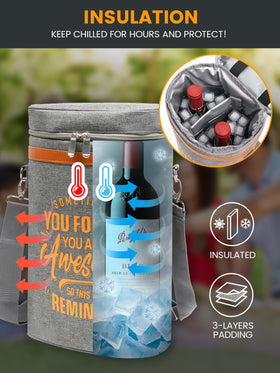 CUIJIALAHA wine bag divider keeps two bottles protected