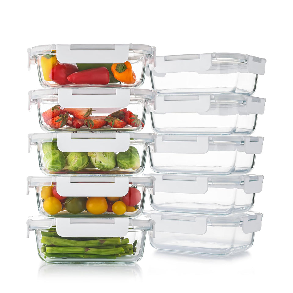 Cuiselect 22oz glass meal prep container with clear durable glass for versatile storage.