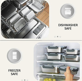 Cuiselect dishwasher-safe lunchbox in gray for quick cleanup after meals