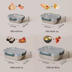 Cuiselect leakproof lid on gray lunch box ensures airtight meals on the go