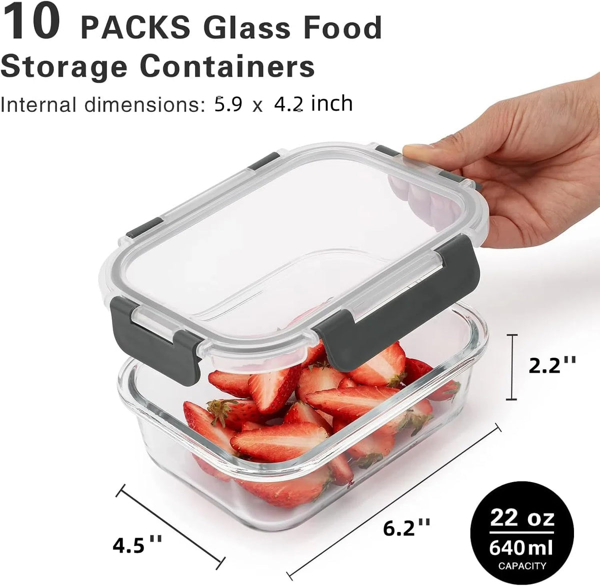 Cuiselect 22 oz containers used for leftover meals and prepped portions