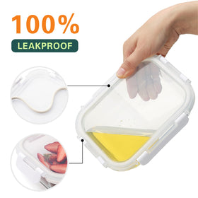 Cuiselect 22oz container ready for microwave, oven, freezer, and dishwasher use.