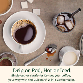 Cuisinart pause-brew feature to pour a cup during brewing