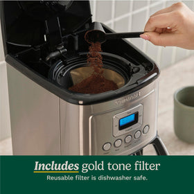 Cuisinart 12-Cup Coffee Maker self-clean mode simplifies maintenance.