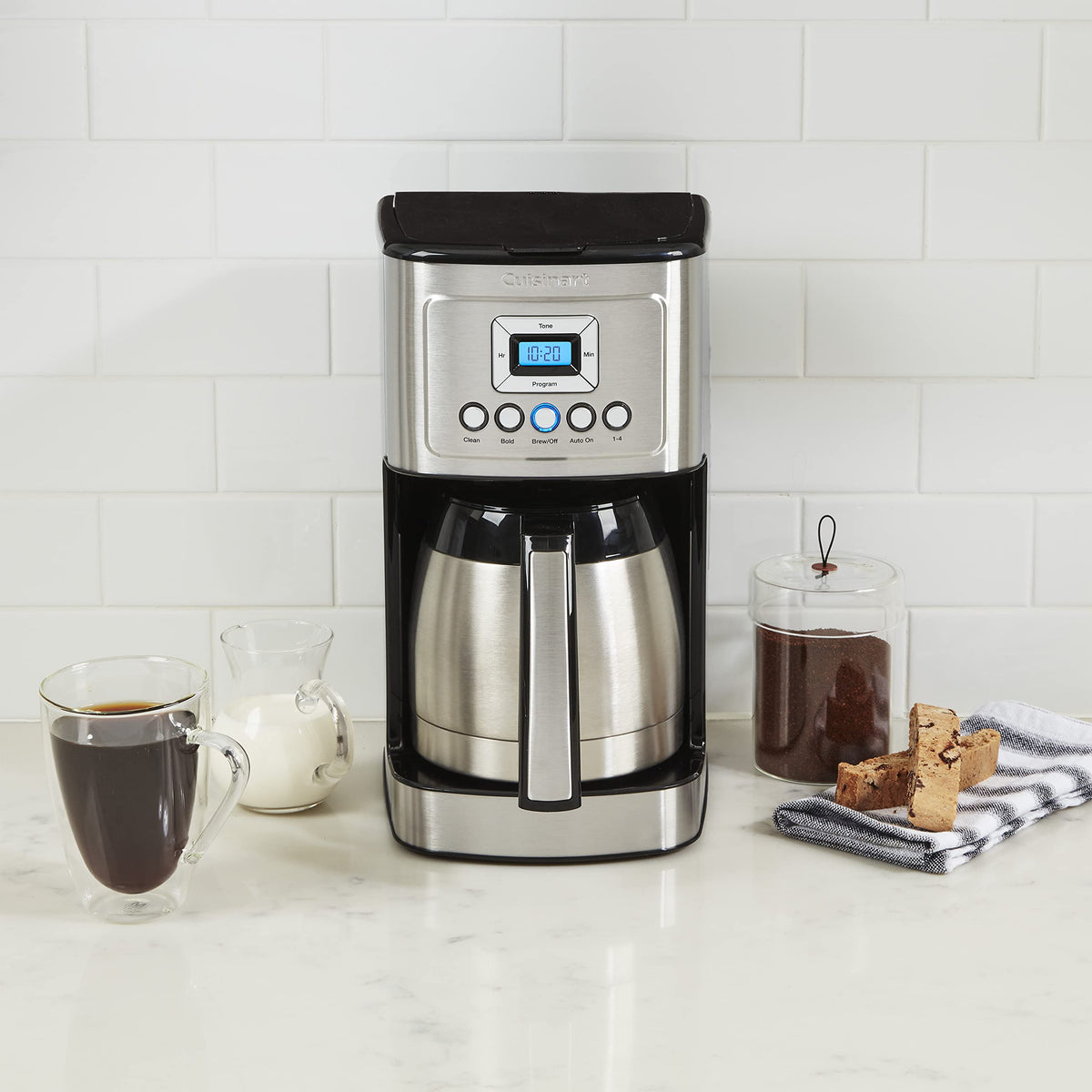 Cuisinart 12-Cup Coffee Maker water window helps accurate filling and less mess.