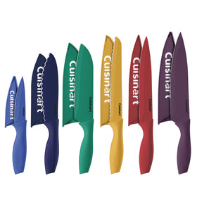 Cuisinart 12-piece ceramic-coated knives set with color coding for safer, organized prep