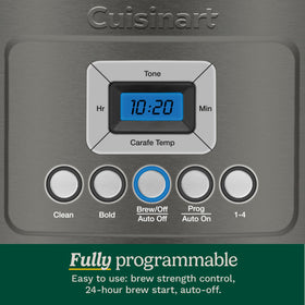 Cuisinart 14-Cup brew pause close-up for savoring a cup mid-brew.