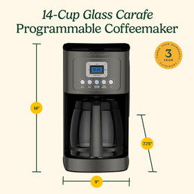 Cuisinart 14-Cup carafe and control panel in a compact setup.