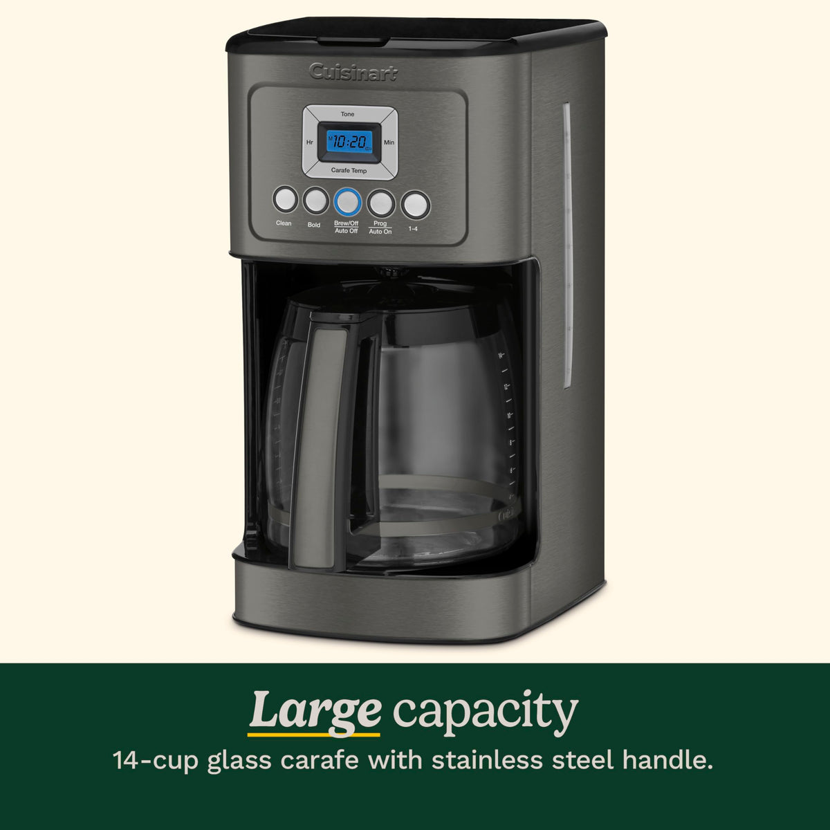 Cuisinart water window visibility highlighting easy precise filling.