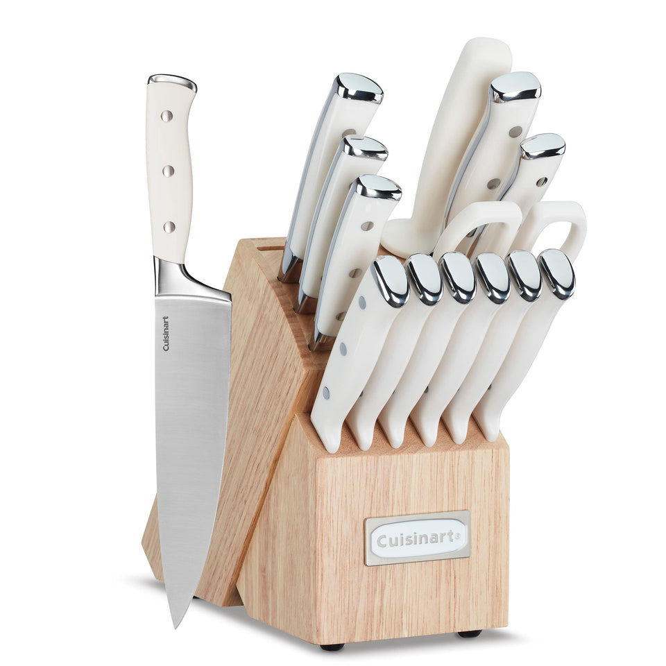 Cuisinart 15-piece knife set in block showing versatile blade options for home cooks.