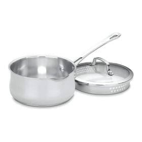 Cuisinart 419-18P pour saucepan with cover for even heat and precise pouring