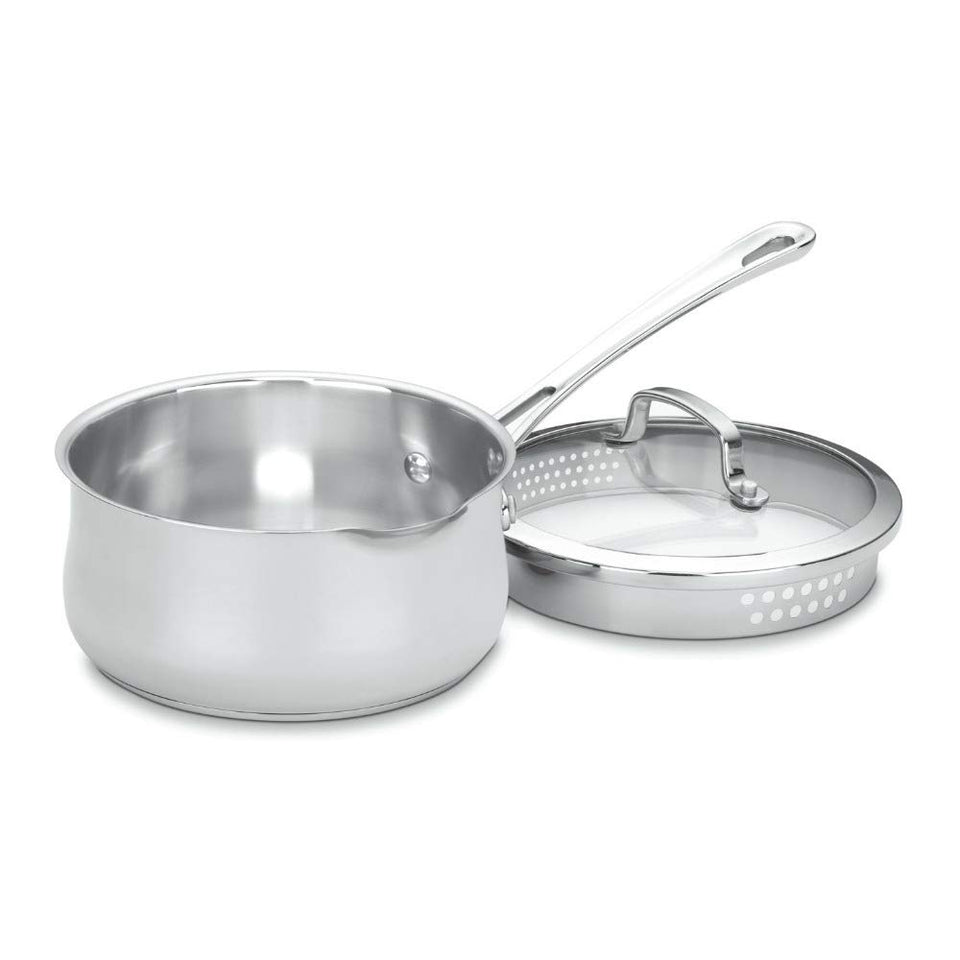 Cuisinart 419-18P pour saucepan with cover for even heat and precise pouring