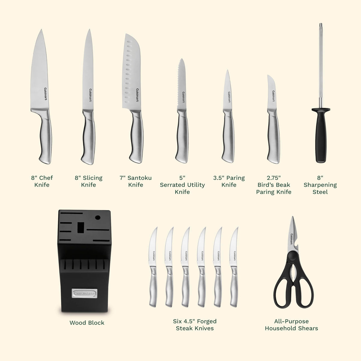 Cuisinart 7-inch santoku knife ideal for versatile chopping