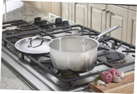 Cuisinart 2-quart saucepan interior view with measurement marks for precise cooking