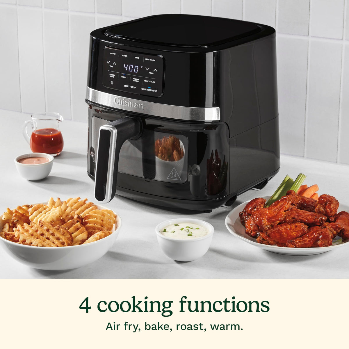 Cuisinart AIR-160NAS digital display highlights precise temperature and timing controls.