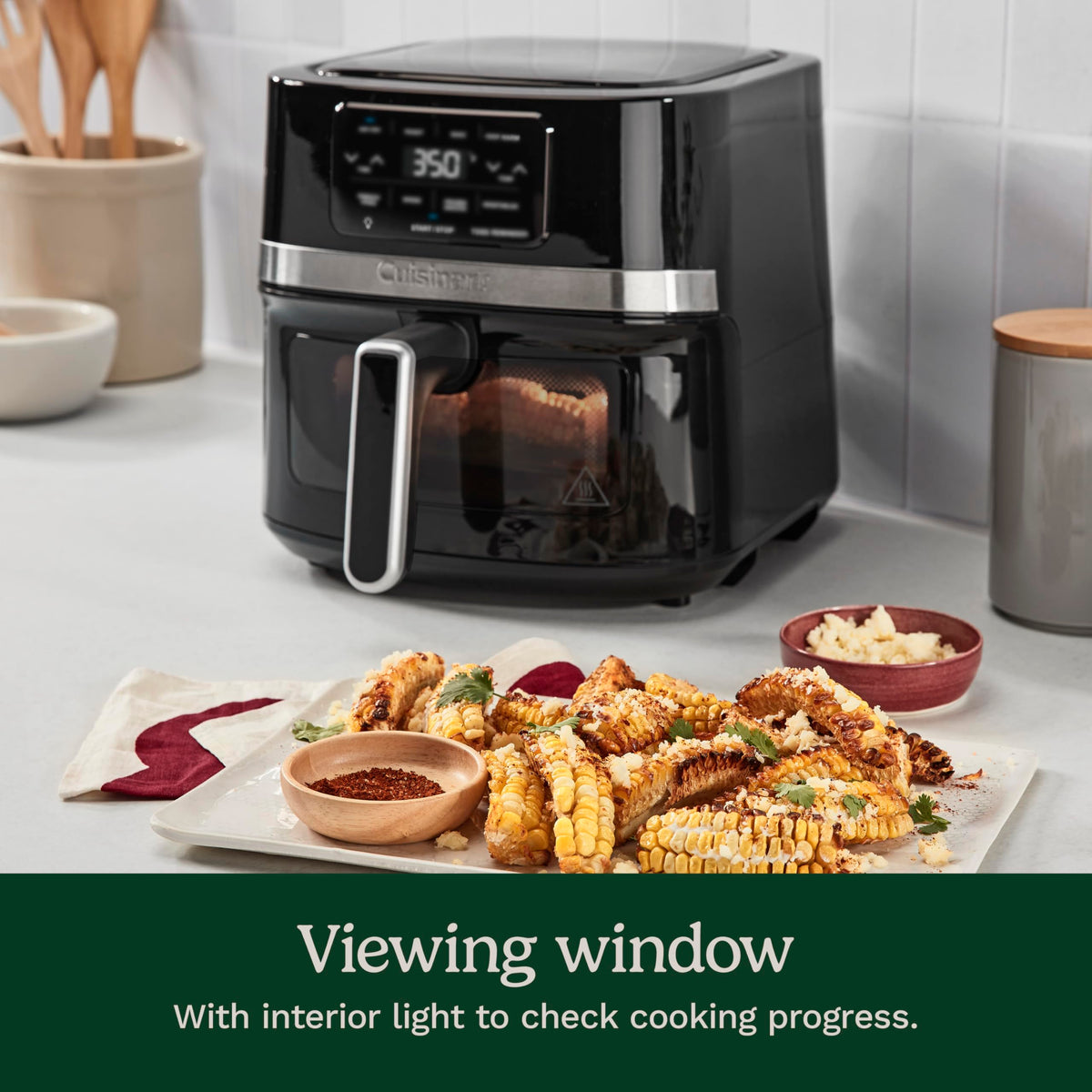 Cuisinart AIR-160NAS wings-preset delivers golden-crisp wings with little oil.