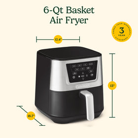 Cuisinart air fryer dishwasher-safe crisper plate for simple cleanup