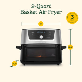 Cuisinart air fryer oven keeps meals warm for serving time.