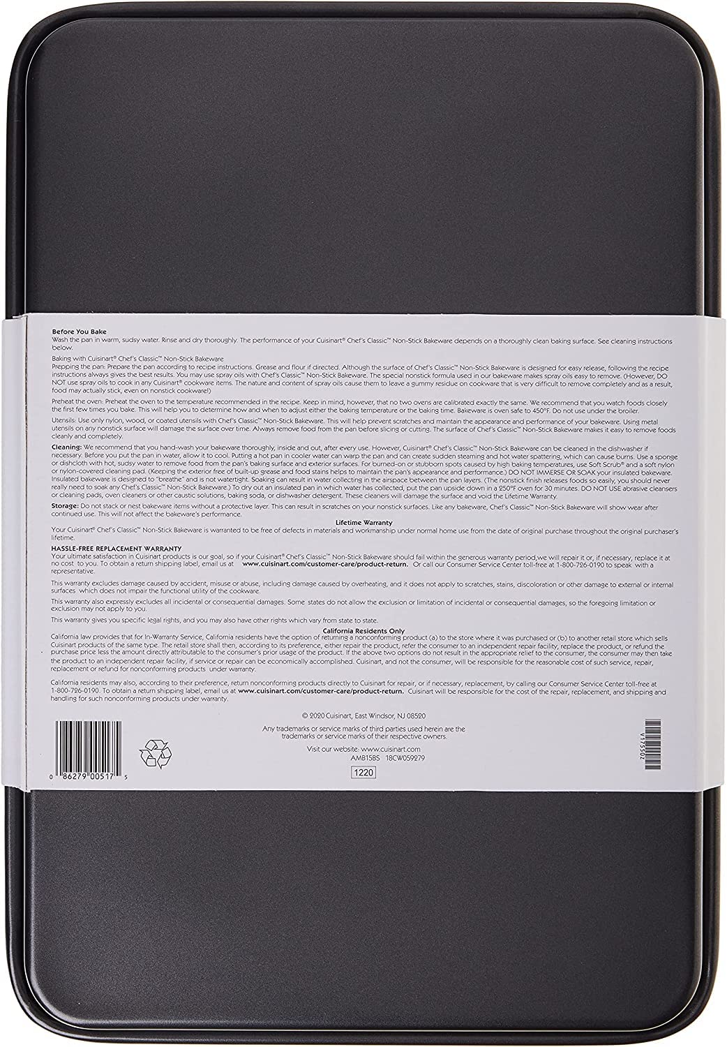 Cuisinart AMB-15BS ideal for cookies, roasts, and sheet-pan meals