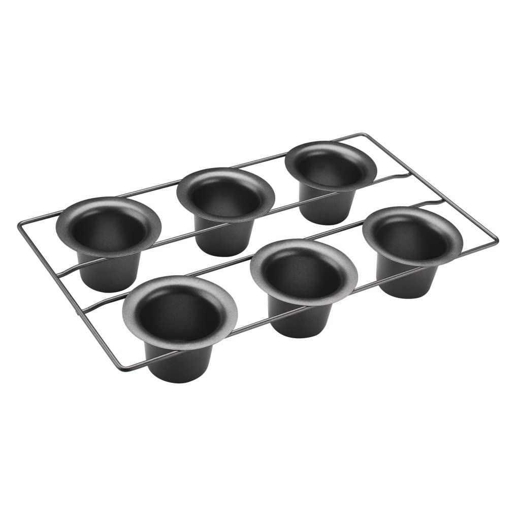 Cuisinart AMB-6POP popover pan cups for even rise and easy release.