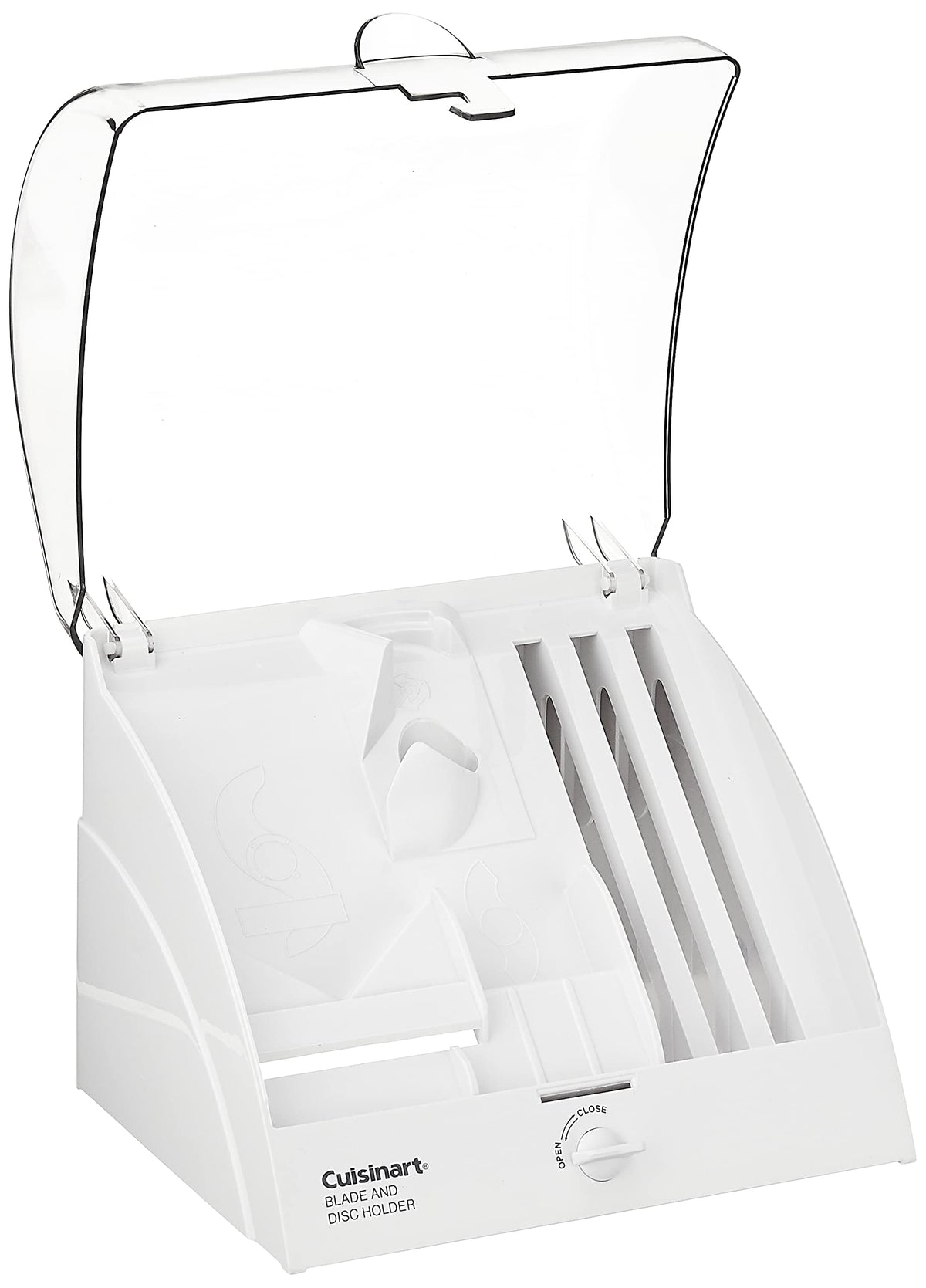Cuisinart BDH-2 storage with blades and discs neatly protected when closed