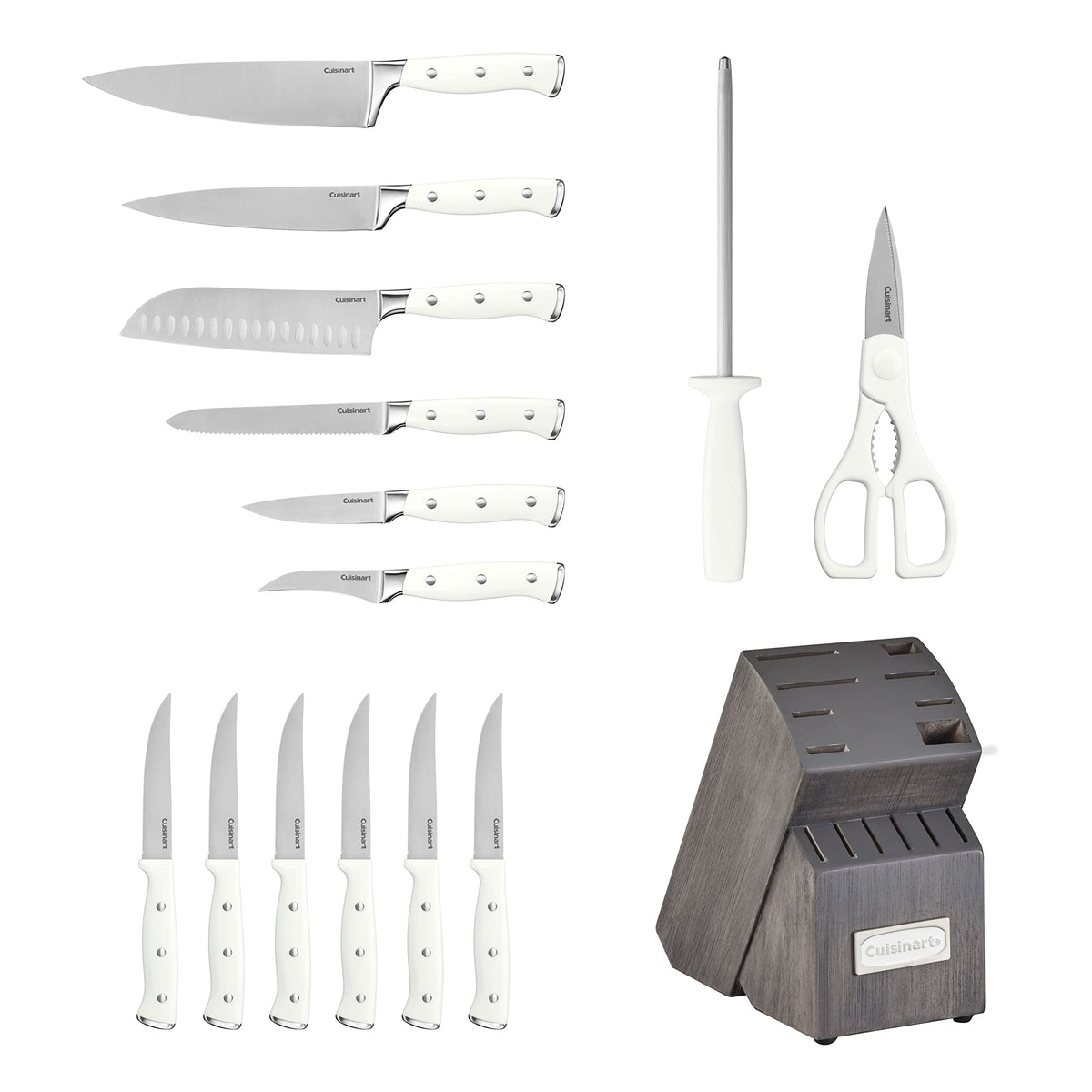 Cuisinart knife block with shears for organized storage and quick access
